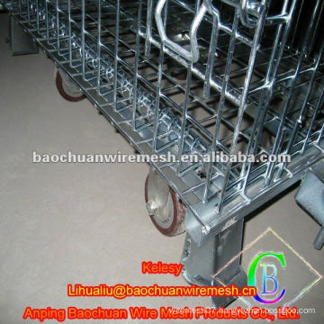 Metal storage cage with wheels cart for europe